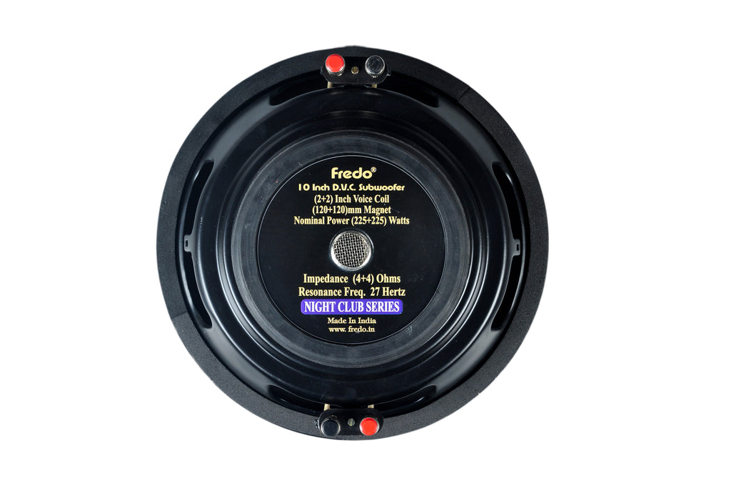 Fredo DVC10-Inch DVC Double Magnet Subwoofer - 1125W+1125W Peak