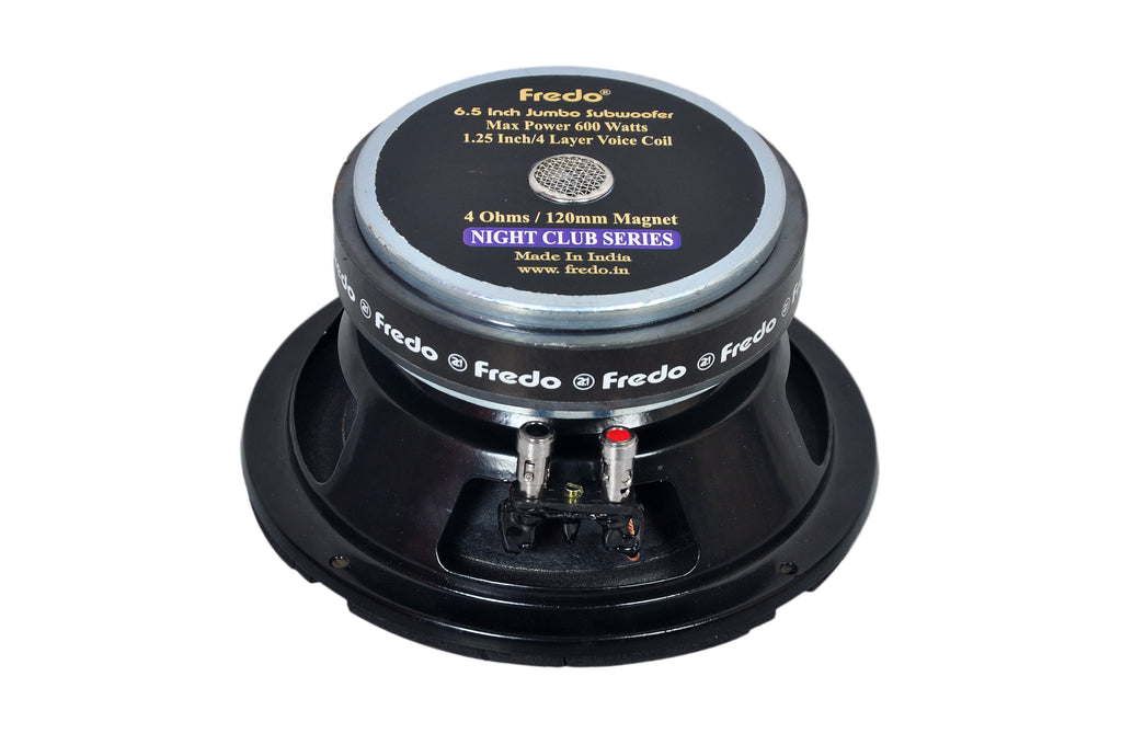 Fredo 6.5 Inch Jumbo Subwoofer - Power 600W Peak, RMS 85W, 4 Ohms for Car/Bookshelf