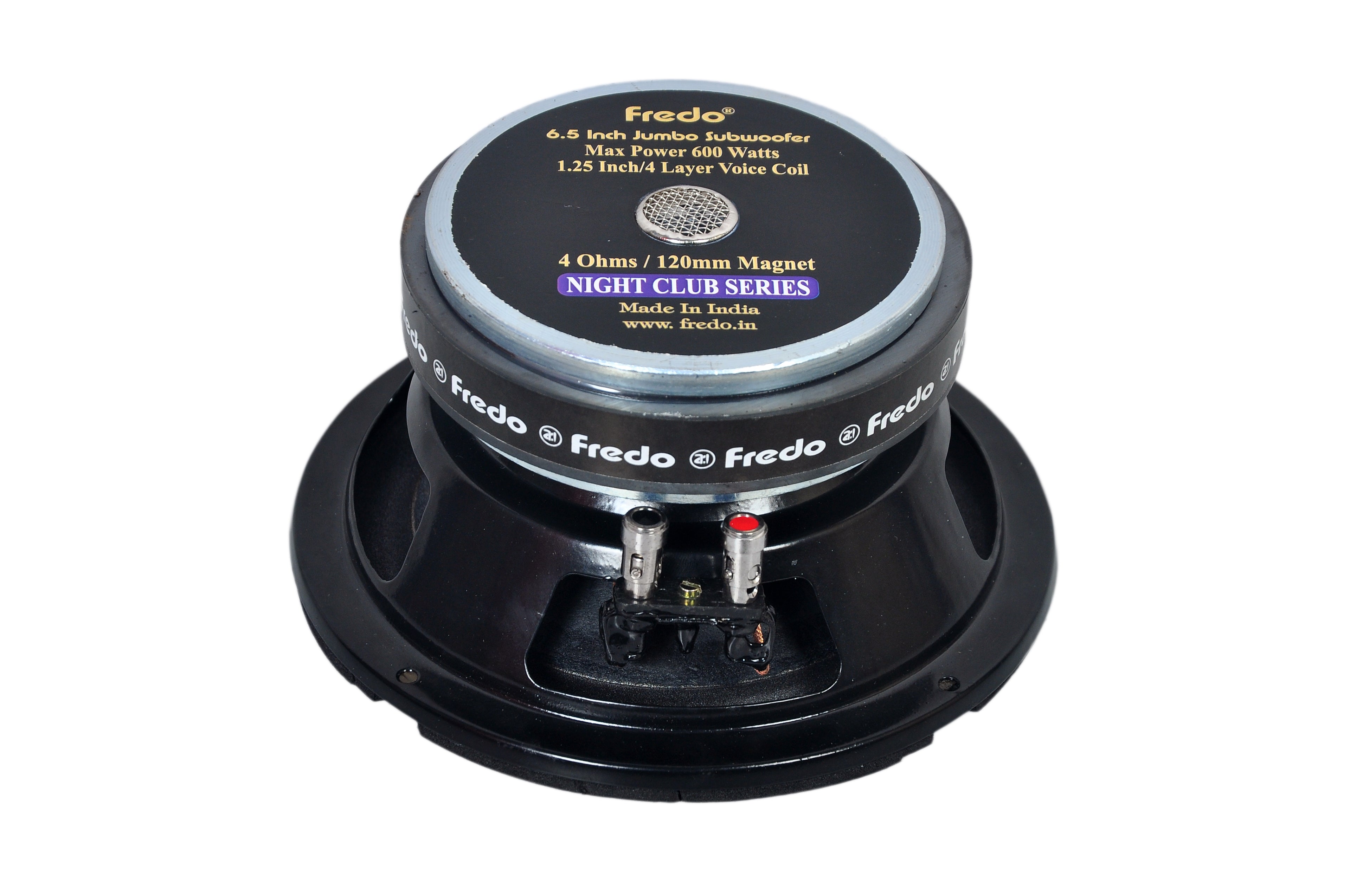 Fredo 6.5 Inch Jumbo Subwoofer - Power 600W Peak, RMS 85W, 4 Ohms for Car/Bookshelf