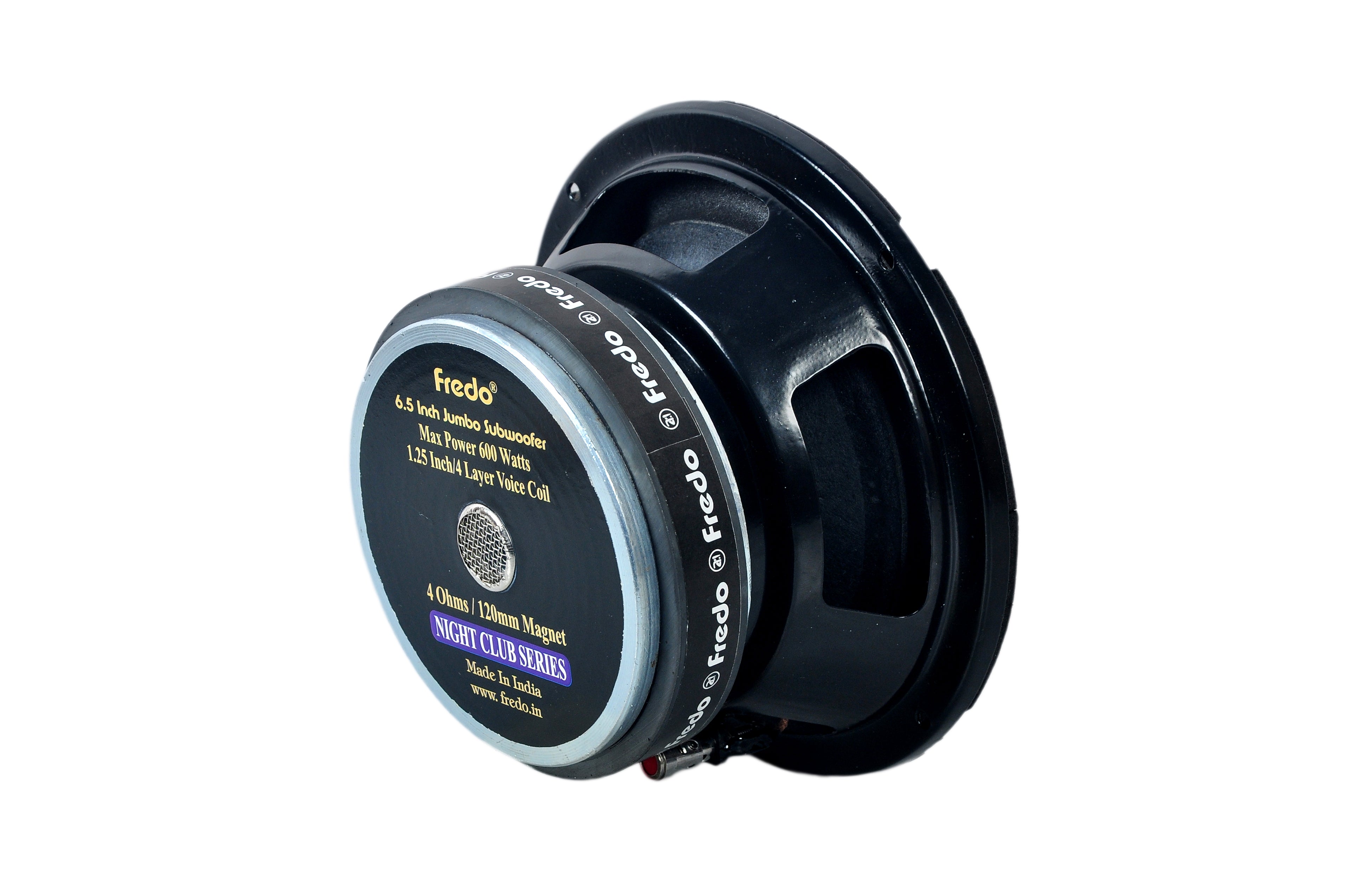 Fredo 6.5 Inch Jumbo Subwoofer - Power 600W Peak, RMS 85W, 4 Ohms for Car/Bookshelf