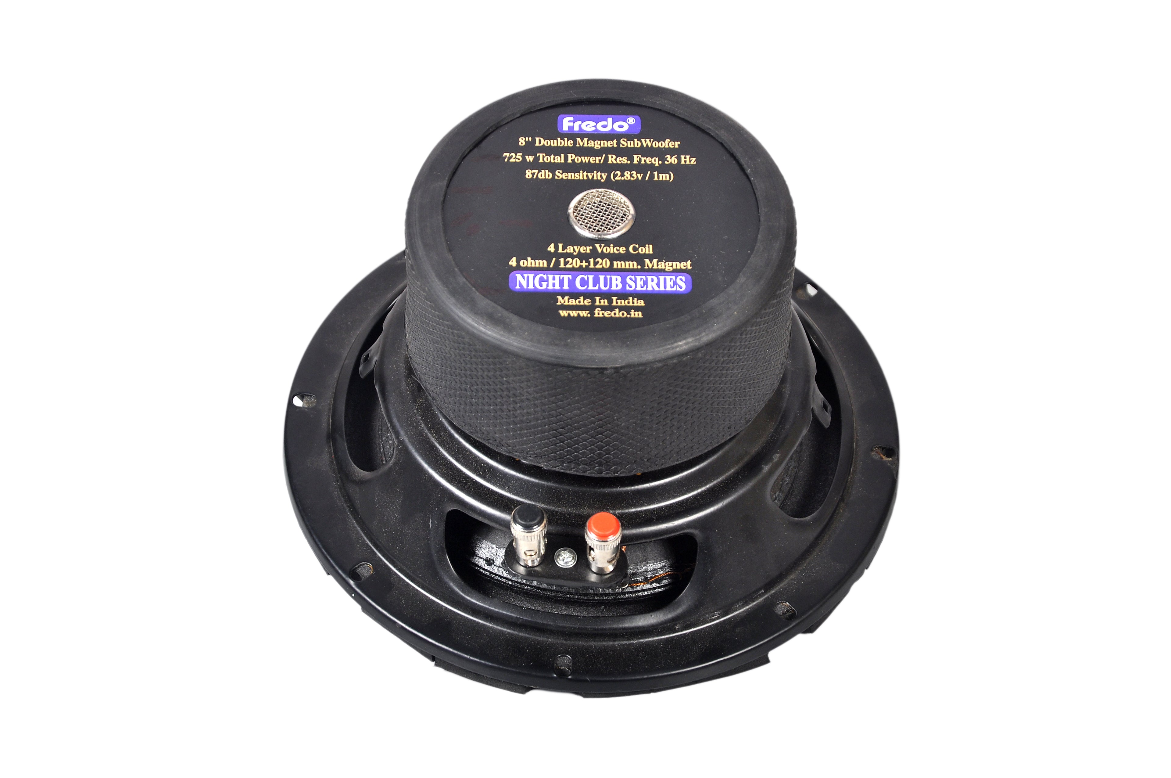 Fredo 8-Inch Double Magnet Subwoofer - 4 Ohms, 103W RMS, 725W Peak