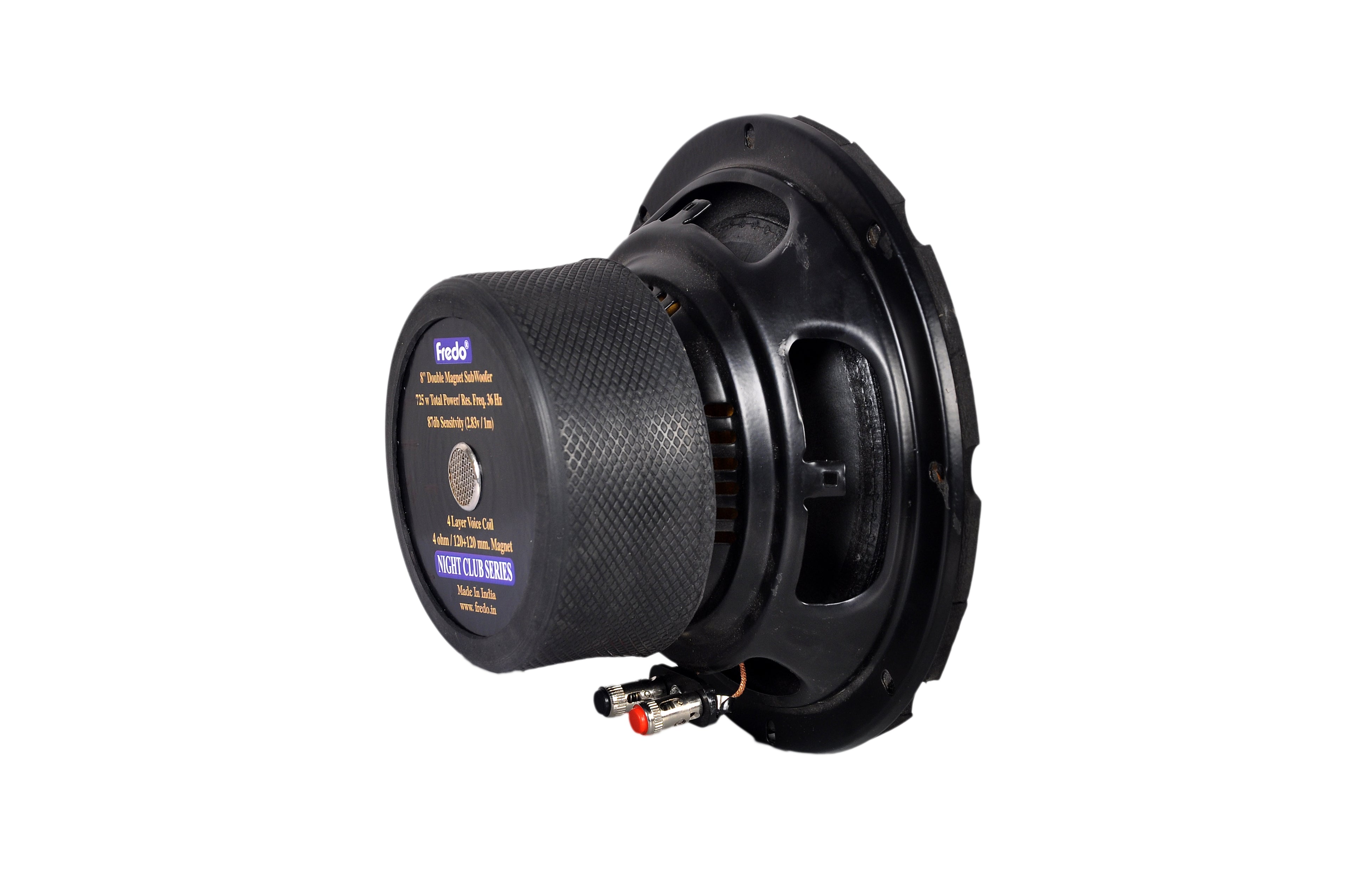 Fredo 8-Inch Double Magnet Subwoofer - 4 Ohms, 103W RMS, 725W Peak
