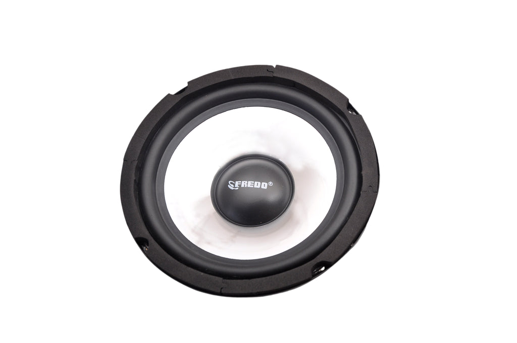 Fredo 6.5 inch (Pack of 2) Full Range Speaker - 8 Ohm/RMS 46W - Shiny Silver