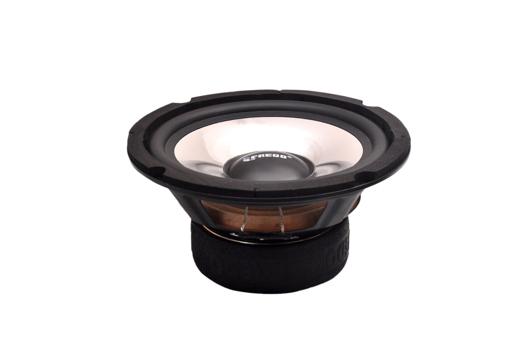 Fredo 6.5 inch (Pack of 2) Full Range Speaker - 8 Ohm/RMS 46W - Shiny Silver