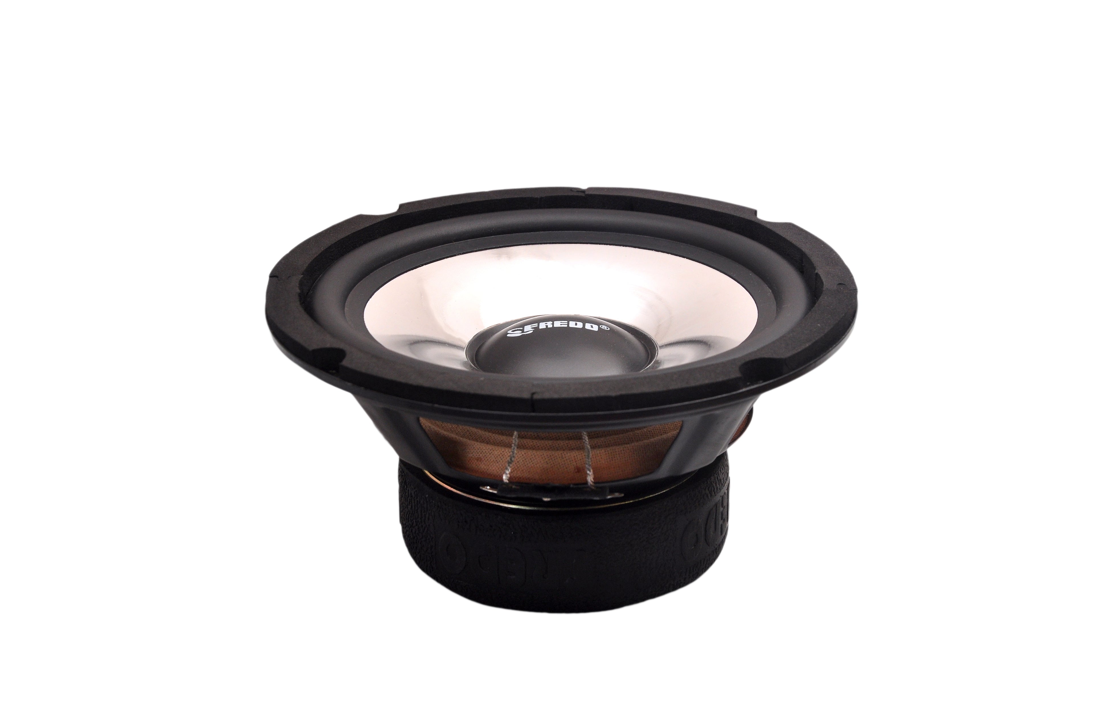 Fredo 6.5 inch (Pack of 2) Full Range Speaker - 8 Ohm/RMS 46W - Shiny Silver
