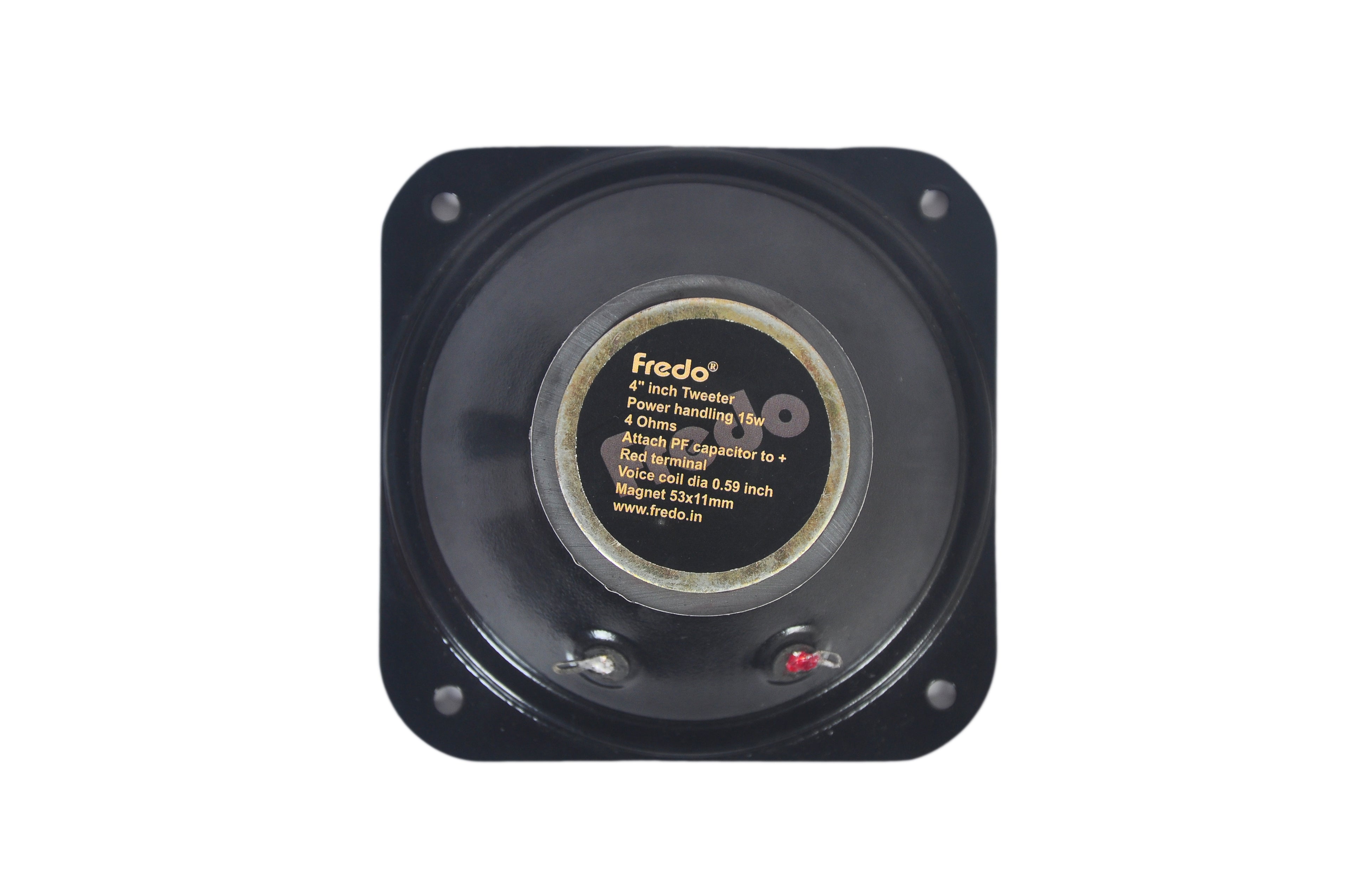 Fredo 4-inch Tweeter (Pack of 2) - 4 Ohms with High Pass Filter (Peak 105W/RMS 15W)