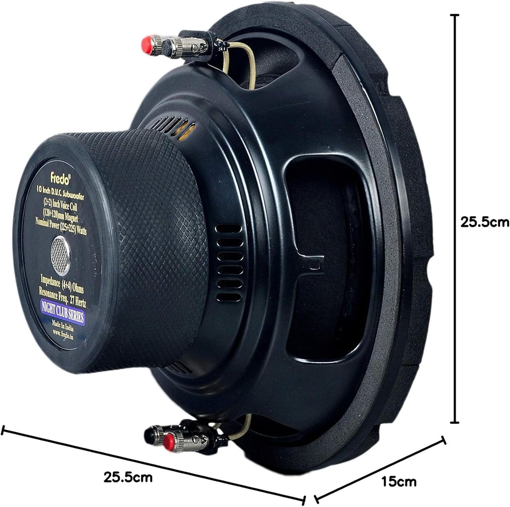 Fredo DVC10-Inch DVC Double Magnet Subwoofer - 1125W+1125W Peak