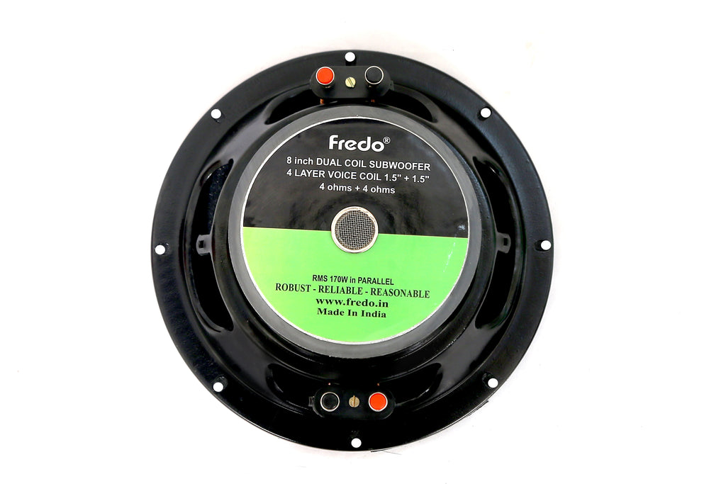 Fredo FRD8.4SM-DVC 8-Inch (Pack of 2) Dual Coil Subwoofer - 2 Ohms to 8 Ohms