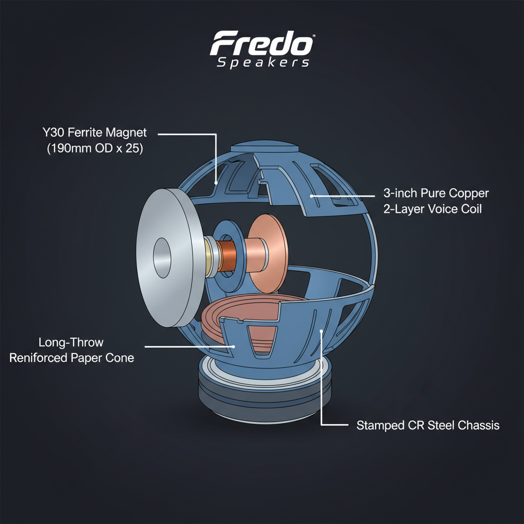 Fredo 15-Inch Stage Monitor – 8 Ohm, 354W RMS / 2500W Peak