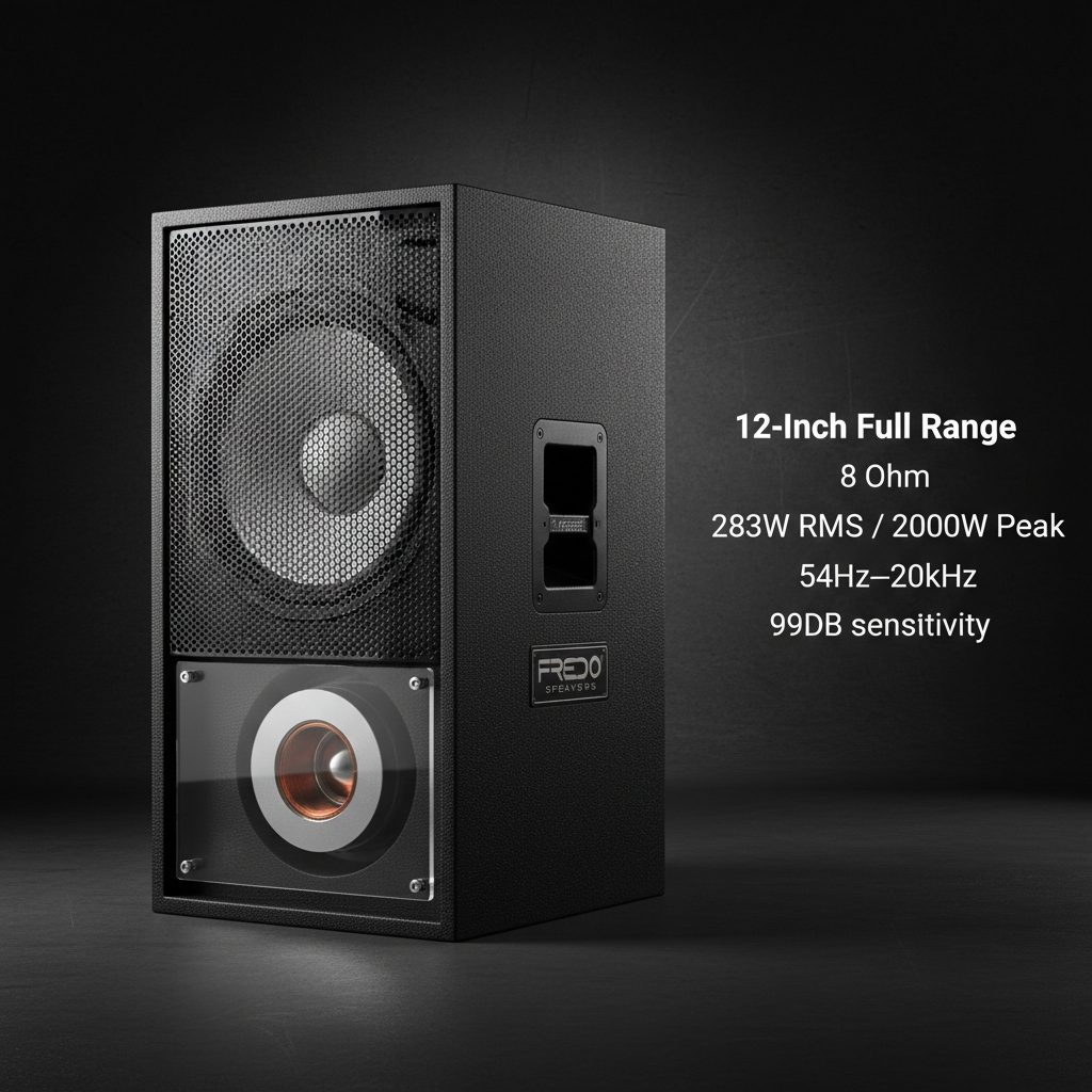Fredo FRD12.8MONO 12-Inch Stage Monitor – 8 Ohm, 283W RMS / 2000W Peak