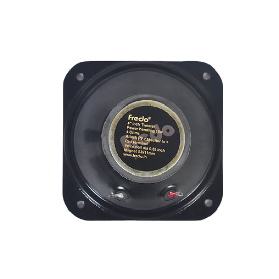 Fredo 4-inch Tweeter (Pack of 2) - 4 Ohms with High Pass Filter (Peak 105W/RMS 15W) Fredo 4-inch Tweeter (Pack of 2) - 4 Ohms with High Pass Filter (Peak 105W/RMS 15W)